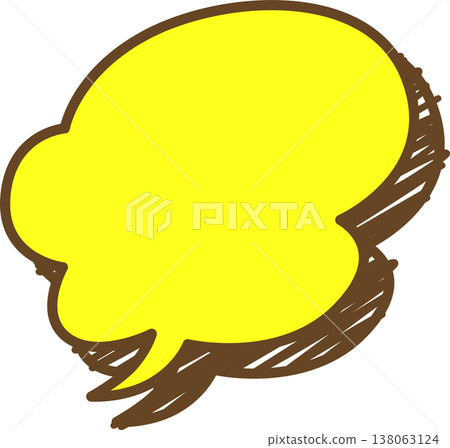 A single icon of a graffiti-style speech bubble - fluffy A single icon of a graffiti-style speech bubble - fluffy 138063124