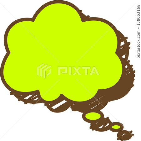 A single icon of a graffiti-style speech bubble - fluffy 138063168