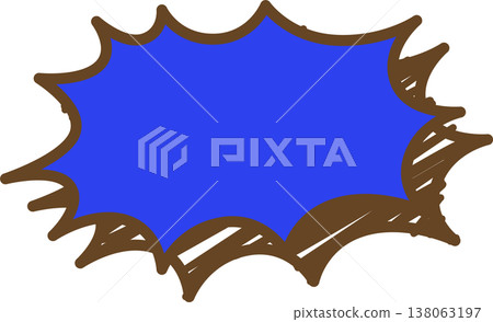 一個塗鴉風格的對話框圖示-尖刺狀 一個塗鴉風格的對話框圖示-尖刺狀 138063197