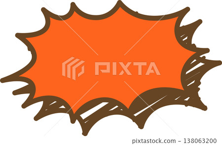 A single icon of a graffiti-style speech bubble - spiky A single icon of a graffiti-style speech bubble - spiky 138063200