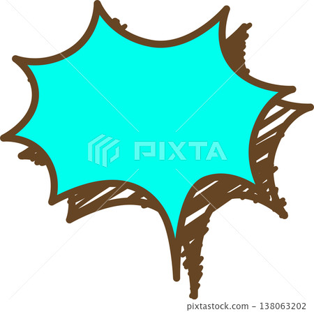 A single icon of a graffiti-style speech bubble - spiky A single icon of a graffiti-style speech bubble - spiky 138063202