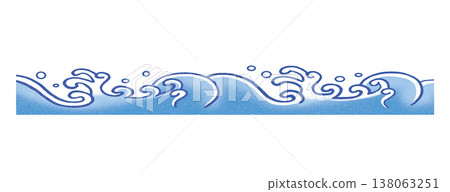 Traditional Japanese wave decorative pattern Traditional Japanese wave decorative pattern 138063251