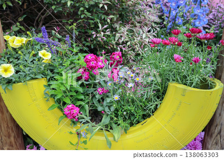 March 21 2026 Recycled Tire Turned Into Bright Yellow Garden Planter March 21 2026 Recycled Tire Turned Into Bright Yellow Garden Planter 138063303