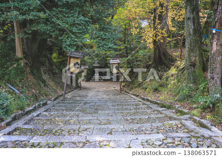 Paper Lamp Illuminated Stone Path At Chishakuin Temple Kyoto Japan Nov 28 2025 138063571