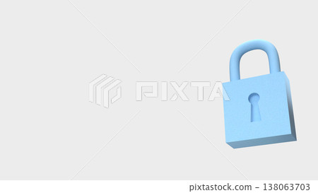 Secure Data Protection and Digital Privacy Lock Concept 3d render. Secure Data Protection and Digital Privacy Lock Concept 3d render. 138063703