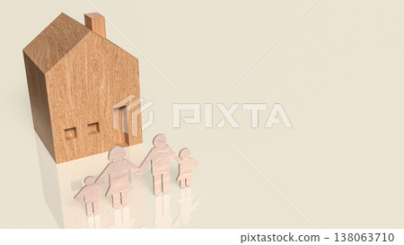 Family Home Protection And Real Estate Security Concept 3d render. Family Home Protection And Real Estate Security Concept 3d render. 138063710