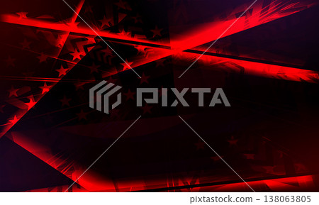 US Independence Day. Abstract, elegant red background with stars and arrows US Independence Day. Abstract, elegant red background with stars and arrows 138063805