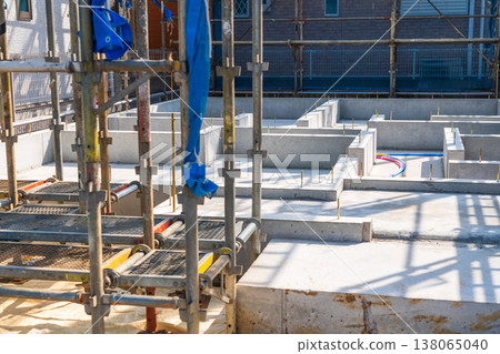 Building housing construction site Building housing construction site 138065040