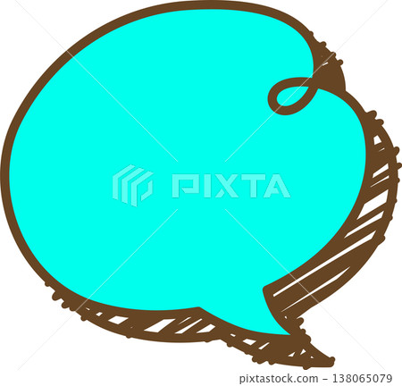 A single icon of a graffiti-style speech bubble: twisted cloud A single icon of a graffiti-style speech bubble: twisted cloud 138065079