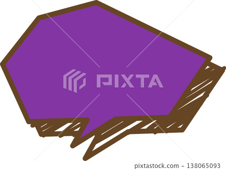 Single icon of a graffiti-style speech bubble (polygonal) Single icon of a graffiti-style speech bubble (polygonal) 138065093