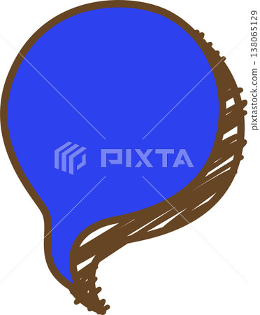 一個圓形塗鴉風格對話框圖示。 138065129