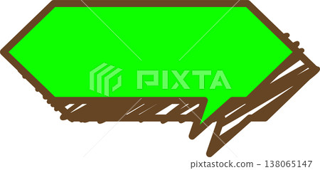 一個塗鴉風格的六邊形對話框圖示。 一個塗鴉風格的六邊形對話框圖示。 138065147