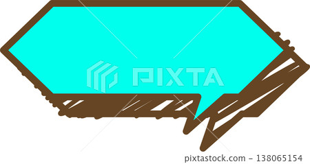 A single icon of a graffiti-style speech bubble, hexagonal. A single icon of a graffiti-style speech bubble, hexagonal. 138065154