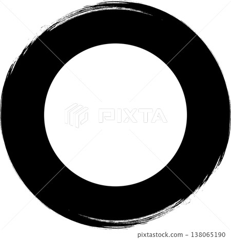 Circle frame brush stroke, round shape Circle frame brush stroke, round shape 138065190