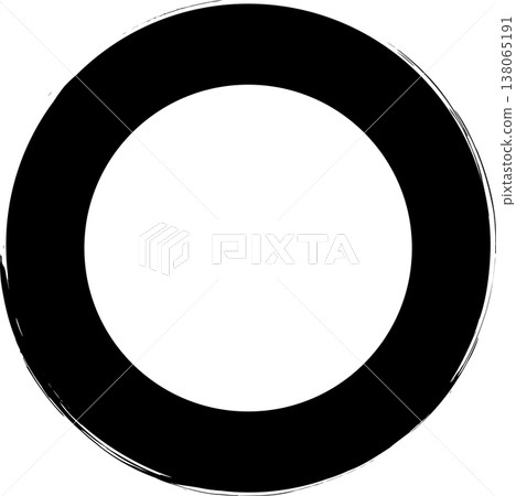 Circle frame brush stroke, round shape Circle frame brush stroke, round shape 138065191