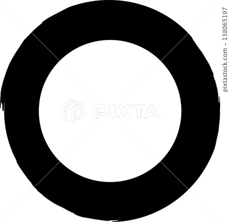 Circle frame brush stroke, round shape Circle frame brush stroke, round shape 138065197