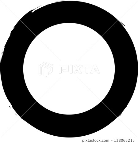 Circle frame brush stroke, round shape Circle frame brush stroke, round shape 138065213