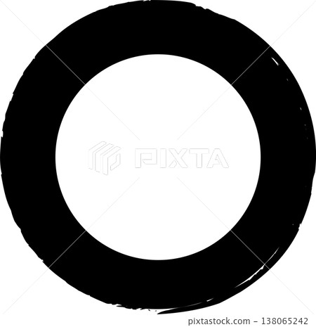 Circle frame brush stroke, round shape Circle frame brush stroke, round shape 138065242