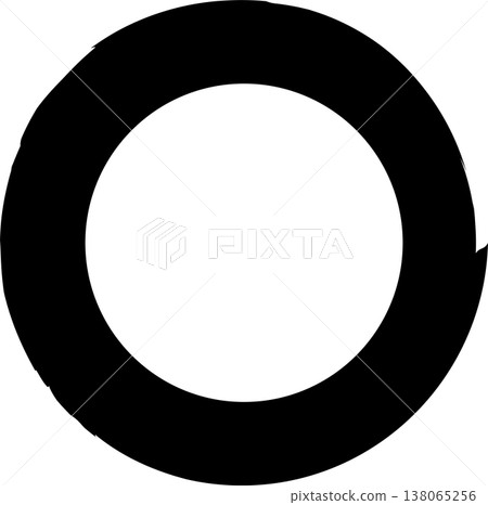 Circle frame brush stroke, round shape Circle frame brush stroke, round shape 138065256