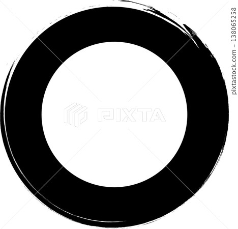 Circle frame brush stroke, round shape Circle frame brush stroke, round shape 138065258