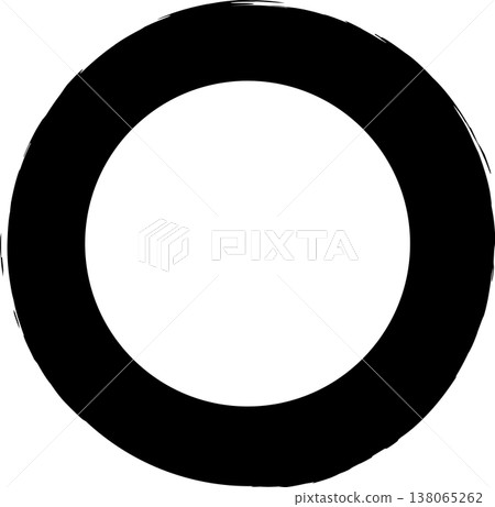 Circle frame brush stroke, round shape 138065262