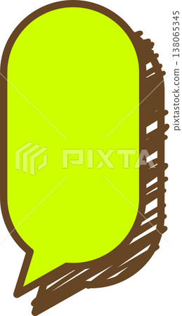 A single circular icon of a graffiti-style speech bubble. A single circular icon of a graffiti-style speech bubble. 138065345