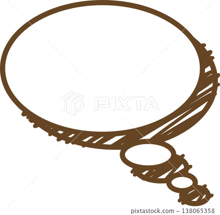 A single circular icon of a graffiti-style speech bubble. A single circular icon of a graffiti-style speech bubble. 138065358