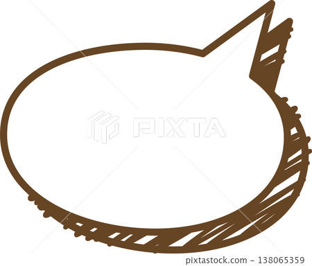 A single circular icon of a graffiti-style speech bubble. A single circular icon of a graffiti-style speech bubble. 138065359