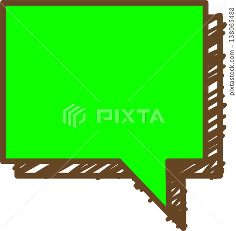 A single square icon of a graffiti-style speech bubble. A single square icon of a graffiti-style speech bubble. 138065488