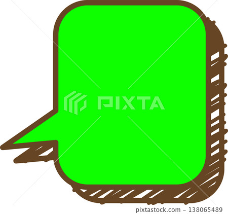 A single square icon of a graffiti-style speech bubble. A single square icon of a graffiti-style speech bubble. 138065489