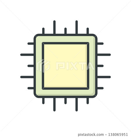 CPU Processor icon vector design templates simple and modern CPU Processor icon vector design templates simple and modern 138065951