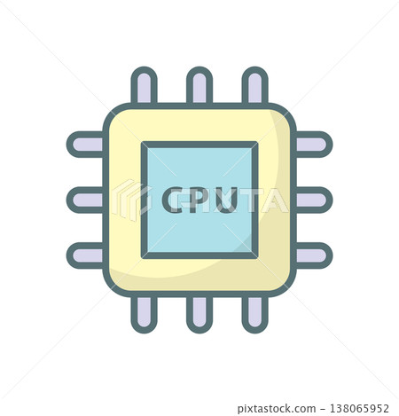CPU Processor icon vector design templates simple and modern CPU Processor icon vector design templates simple and modern 138065952