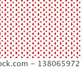 Minimalist geometric background featuring repeating red triangles in a structured grid on white. 138065972