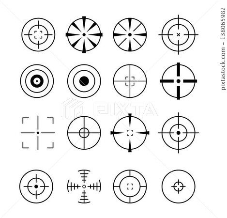 Cross hair icon vector design templates Cross hair icon vector design templates 138065982