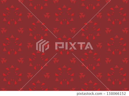 Minimalist abstract pattern featuring red triangles on a dark maroon background. Perfect for modern branding, textiles, and backdrops. Minimalist abstract pattern featuring red triangles on a dark maroon background. Perfect for modern branding, textiles, and backdrops. 138066152