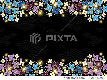Rainy season Japanese-style background illustration, mother-of-pearl inlay, cute, sparkly, parallel lines, black and colorful Rainy season Japanese-style background illustration, mother-of-pearl inlay, cute, sparkly, parallel lines, black and colorful 138066286