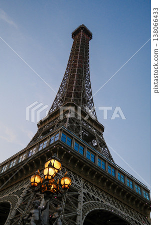 Eiffel tower replica in front of the Parisian casino in Macau, China Eiffel tower replica in front of the Parisian casino in Macau, China 138066433
