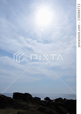 野島崎燈塔公園和太平洋 野島崎燈塔公園和太平洋 138066713