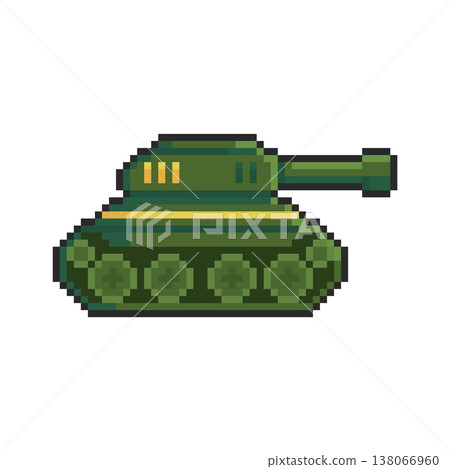 Pixel art Military Tank game asset design Pixel art Military Tank game asset design 138066960