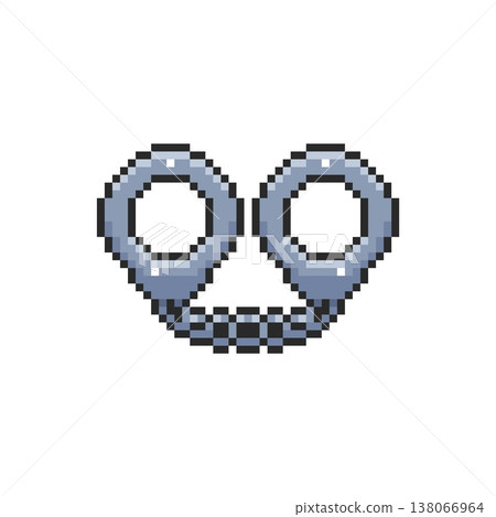Pixel art Handcuffs game asset design 138066964