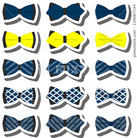 big colored set ribbon different types, bow tie various size 138067144