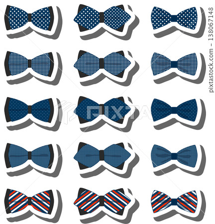 big colored set ribbon different types, bow tie various size 138067148