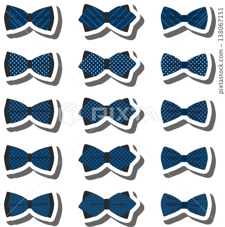 big colored set ribbon different types, bow tie various size big colored set ribbon different types, bow tie various size 138067151