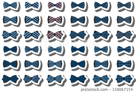 big colored set ribbon different types, bow tie various size 138067154