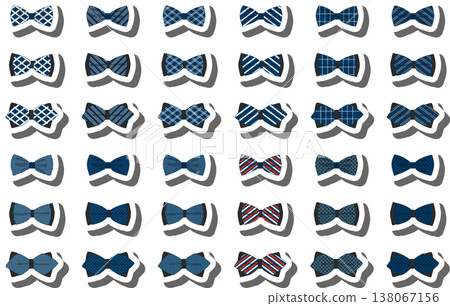 big colored set ribbon different types, bow tie various size 138067156