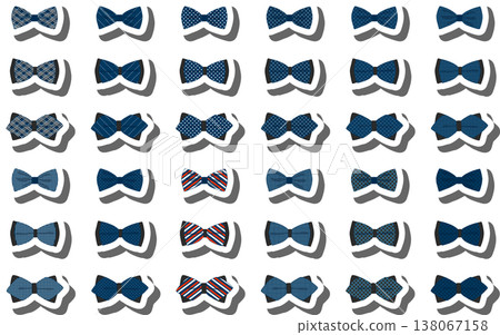 big colored set ribbon different types, bow tie various size big colored set ribbon different types, bow tie various size 138067158