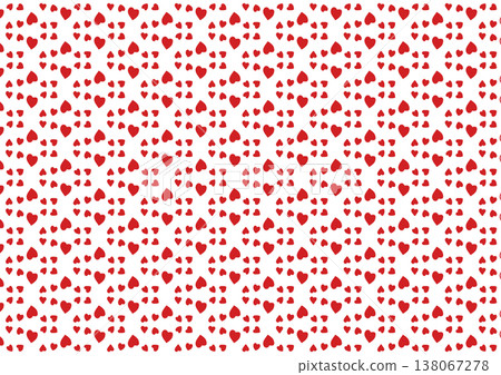 Romantic pattern of small red hearts on white. Minimalist design for Valentine's Day, wedding cards, and gift wrap textiles. Romantic pattern of small red hearts on white. Minimalist design for Valentine's Day, wedding cards, and gift wrap textiles. 138067278