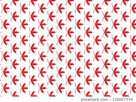Minimalist seamless background featuring red botanical leaf silhouettes on white. Ideal for festive packaging and clean textile designs. Minimalist seamless background featuring red botanical leaf silhouettes on white. Ideal for festive packaging and clean textile designs. 138067354