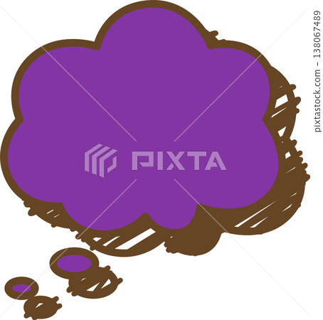 A single icon of a graffiti-style speech bubble - fluffy 138067489