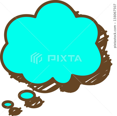 一個塗鴉風格的對話框圖示-毛茸茸的 一個塗鴉風格的對話框圖示-毛茸茸的 138067507